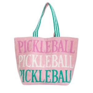Jollity & Co. - Pickleball Social Club Large Embroidered Fabric Tote Bag - 1 of 4