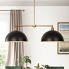 Rennnsan Cyllor 38" W 2 - Light Liner Dome Modern Industrial Dimmable Kitchen Island Pendant in Gold - 2 of 4