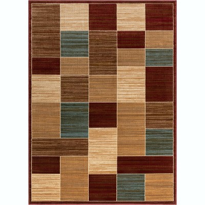 Well Woven Estella Geometric Boxes Area Rug
