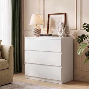 Garvee Drawer Dresser with Handle-Free Slanted Design, Melamine