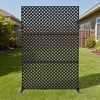 Metal Privacy Screen, Freestanding Outdoor Privacy Screen 72" H×47" W, Decorative Steel Privacy Fence Screen Panels, Weather-Resistant/Easy Assembly - 4 of 4
