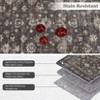 Coucheta Vintage Washable Area Rug for Bedroom, Distressed Non Slip Non-Shedding Floral Soft Throw Rugs for Living Room Dining Entryway Bathroom - 3 of 4