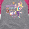 Girls' JoJo Siwa Time Of My Life  - Athletic Heather/Fuchsia - Medium - 2 of 4