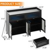 Sideboard Buffet Cabinet with Power Outlet & LED Light - 2 of 4