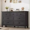 7 Drawer Dresser for Bedroom,54 Inch Wide Wood Storage Chest, Freestanding Closet Organizer for Living Room, Entryway - 3 of 4