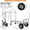 46.5" Aluminum Hand Truck 2 in 1 Folding Dolly Cart 770 lbs Capacity Heavy Duty - 2 of 4