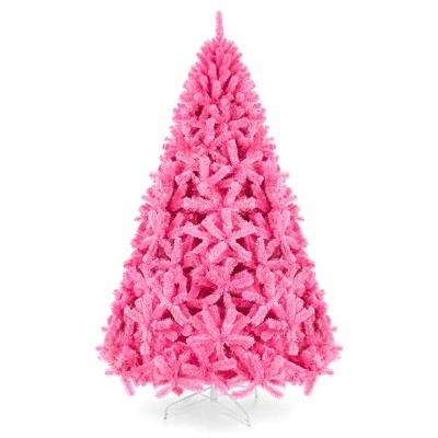 Best Choice Products 9ft Artificial Pink Christmas Full Tree Festive ...