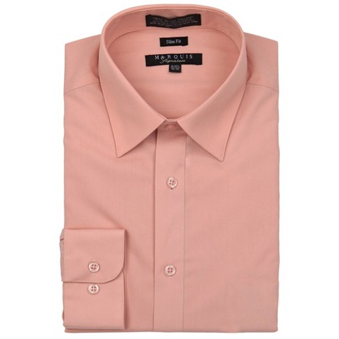 Pink long hot sale sleeve dress shirt