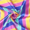 INSPIRE CHIC Women's Colorful Striped Satin Square Neck Scarves Neckerchief 1Pc - 4 of 4