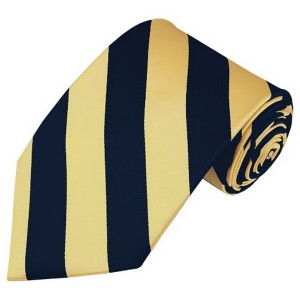Men's 2.75 W And 58 L Inch With 0.75 Inch Stripe Width College Stripe Slim Woven Necktie - 1 of 3