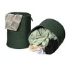 Colonial Mills Clean & Dirty Woven Hamper Set-2 - Dark Green 17"x17"x22" 19"x19"x15" - 3 of 3