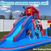 HOMDOX 14.2 FT 7-in-1 Inflatable Water Slide Backyard W/Big Pool|Long Slide|Soccer Field|Dump Bucket|Obstacle Tunnel for Kids 3-12 In/Outdoor Gift - 2 of 4