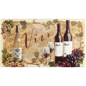 J&V Textiles 36" x 20" PVC Vino Anti-Fatigue Kitchen Floor Mat: Stain-Resistant Indoor/Outdoor Medium Pile Rug - 1 of 4