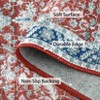 Coolmee Area Rugs Machine Washable Carpet Vintage Floral Low Pile Non Shedding Soft Area Rugs for Living Room Bedroom - 4 of 4