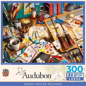 MasterPieces 300 Piece EZ Grip Jigsaw Puzzle - Creative Birding Birdwatching Art 18x24 - 1 of 4