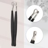 Unique Bargains Round Head Nose Hair Tweezers Eyebrow Clippers Trimmer Black 3.54"x0.39" 1 Set - 2 of 4