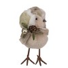 Northlight Plush Glitter Bird in Earmuffs Christmas Figure - 6" - Beige and Brown - 3 of 4