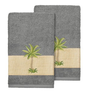Linum Home Textiles 100% Turkish Cotton COLTON Embellished Towel Set - 1 of 2