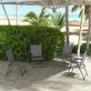 Resenkos 4 Piece Folding Patio Camping Chair Set,Steel, Mesh Fabric, Lawn, Gray - 3 of 4