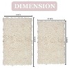 Bell Flower Collection Tufted Bath Rugs, Extra Soft and Absorbent, Non-Slip Bath Mats, Machine Washable Bath Mats,, 2 Piece Set(M+L), Ivory - 3 of 4