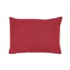 Saro Lifestyle Trio Snowflake Embroidered Down Filled Throw Pillow, 14"x20", Red - 2 of 3