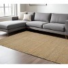 Pink And Brown Jute Striped Flatweave Handmade Area Rug - 2 of 4