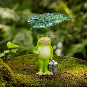 Outdoor garden decoration frog resin statue, courtyard decoration, outdoor courtyard decoration, female gardening gift - 1 of 4