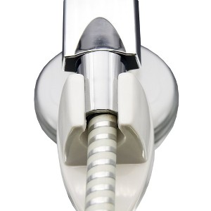 Evideco French Home Goods Non-Rotating Hand-Held Shower Head Bracket in White - Secure Suction Cup Mount, Fits Up to 1-Inch Base, No Drilling Required - 1 of 4