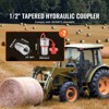 VEVOR 1/2" Tapered Hydraulic Couplers, 1/2" NPT Skid Steer Hydraulic Quick Connect Couplers with 4 Dust Caps (ISO5675) - 3 of 4