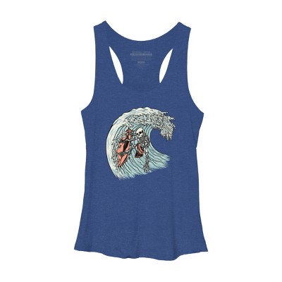 Women's Design By Humans Death Surfer By quilimo Racerback Tank Top