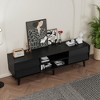 Hooseng TV Stand, Entertainment Center with Two Open Storage and 4 Drawers, Compartments TV Console Media Cabinet, TV Console Table for Living Room - 2 of 4