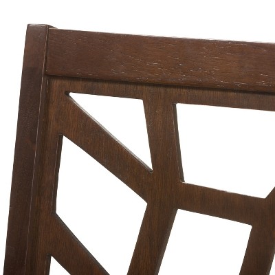 Mozaika Dark Brown Wood & Black Faux-Leather 5-Piece Dining Set