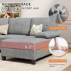 Celebalcony 106" Modular Upholstered Sectional, U-Shaped Sectional for Living Room - 4 of 4