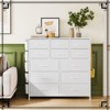 Jojoka 12-Drawer Tall Fabric Dresser with Side Pockets & Hooks, Storage Organizer with Wooden Top for Bedroom, Closet, Entryway - 3 of 4