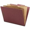 Nature Saver 2/5 Tab Cut Letter Recycled Classification Folder - Red - Case of 10 - 2 of 2