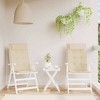 vidaXL Chair Cushion Outdoor High Back Chair Cushion Seat Pad Oxford Fabric - Beige 2 pcs - 2 of 4