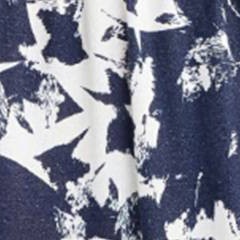 Cream/Navy Print