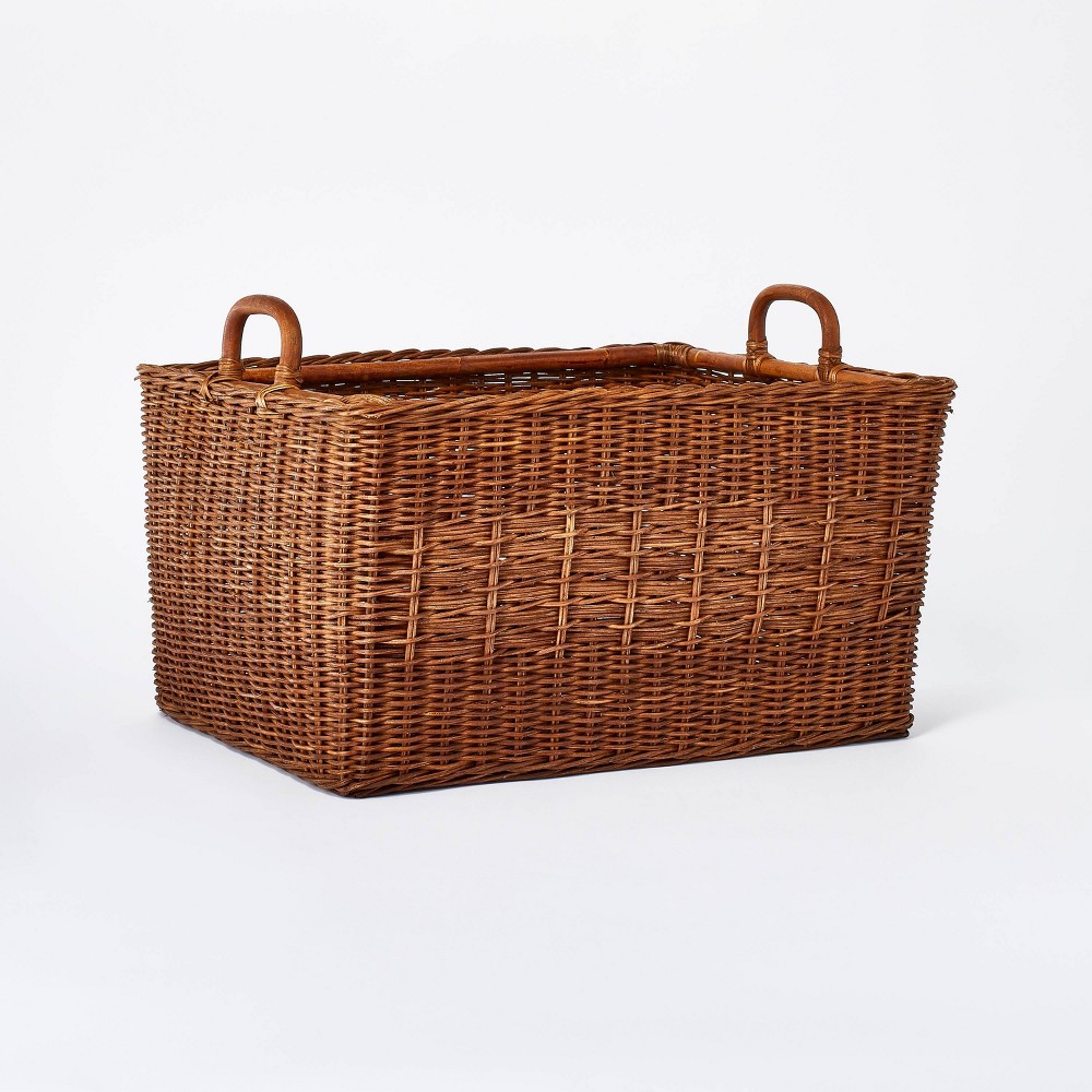 Rattan Rectangle Basket - Threshold designed with Studio McGee