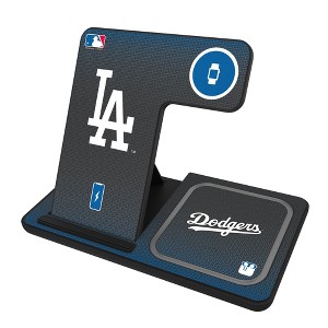 Keyscaper MLB National League Teams Linen 15-Watt 3 in 1 Charging Station - 1 of 4