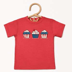 The Juniper Shop Patriotic Cupcakes Toddler Short Sleeve Tee - 1 of 4
