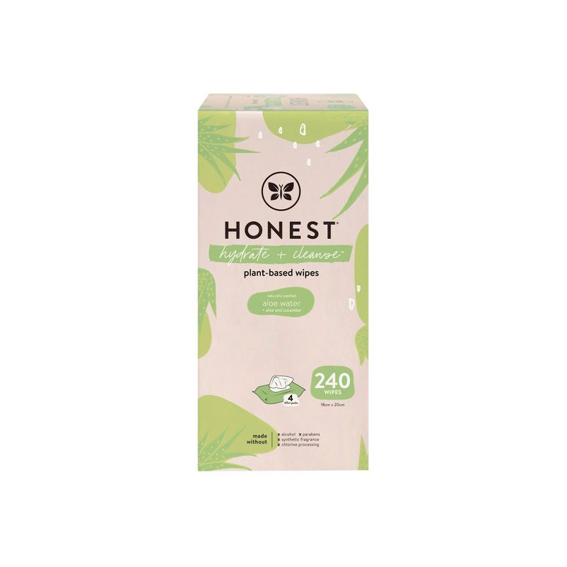 The Honest Company Hydrate + Cleanse Plant-Based Baby Wipes - Aloe and Cucumber - (Select Count), 6 of 8