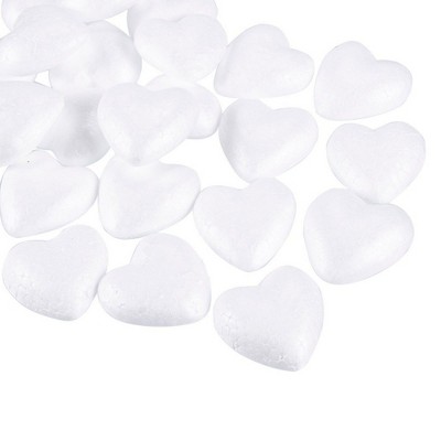 Juvale 24-Pack Foam Craft Hearts for Valentine's and Weddings, DIY Arts and Craft (2.38 x 2.25 in)