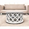HomeRoots 36" White Solid Wood Round Coffee Table - 2 of 4