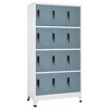 vidaXL Locker Cabinet Gray and dark gray Steel Large - 2 of 4