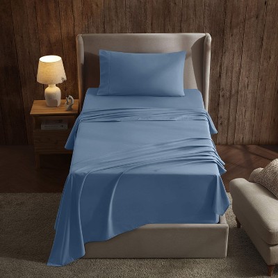 Twin XL Blue Deep Pocket Microfiber Sheet Set