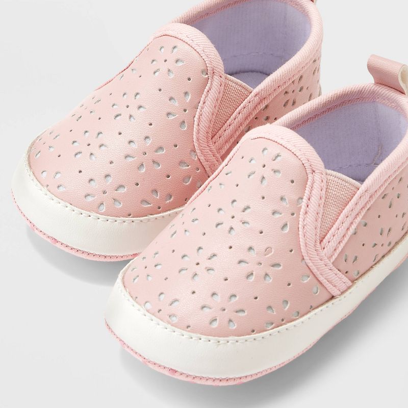 Baby Girls' Eyelet Slip-On Sneakers - Cat & Jack™ Pink, 2 of 5