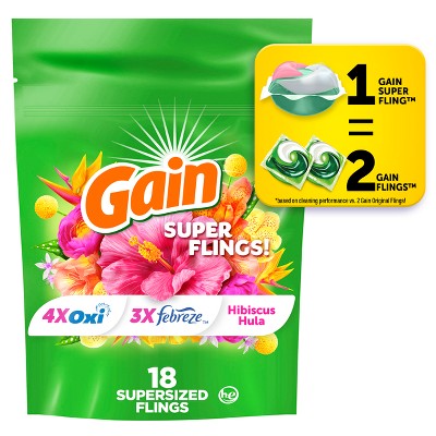 Gain Power Happy Laundry Detergent Pods - 18ct