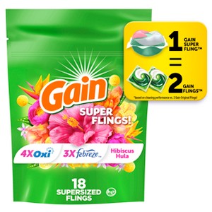 Gain Power Happy Laundry Detergent Pods - 18ct - 1 of 4