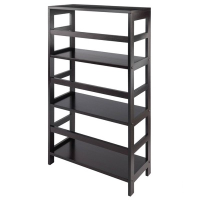 Espresso Transitional Wood 3-Tier Storage Shelf for Kids and Toys
