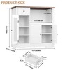 Whizmax Microwave Cabinet, Modern Buffet with Glass Doors & Adjustable Shelf, Wooden Sideboard with Storage Drawers & Wide Top for Dining/Living Room - 2 of 4